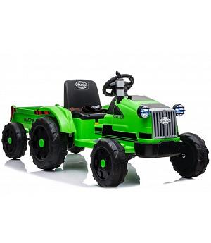 Tractor Eléctrico Infantil Con Remolque CH9959, Mando RC, 12v, Color Verde - LE5329
